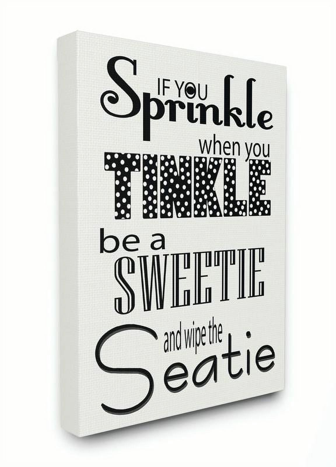 Stupell IndustriesIf You Sprinkle When You Tinkle B&W Bath Art Canvas Wall Art by Regina Nouvel