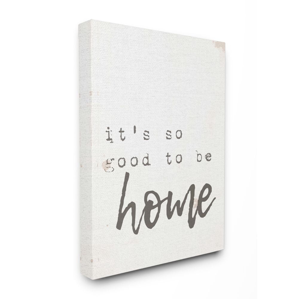 Stupell IndustriesIts So Good To Be Home Typewriter TypographyCanvas Wall Art by Daphne Polselli