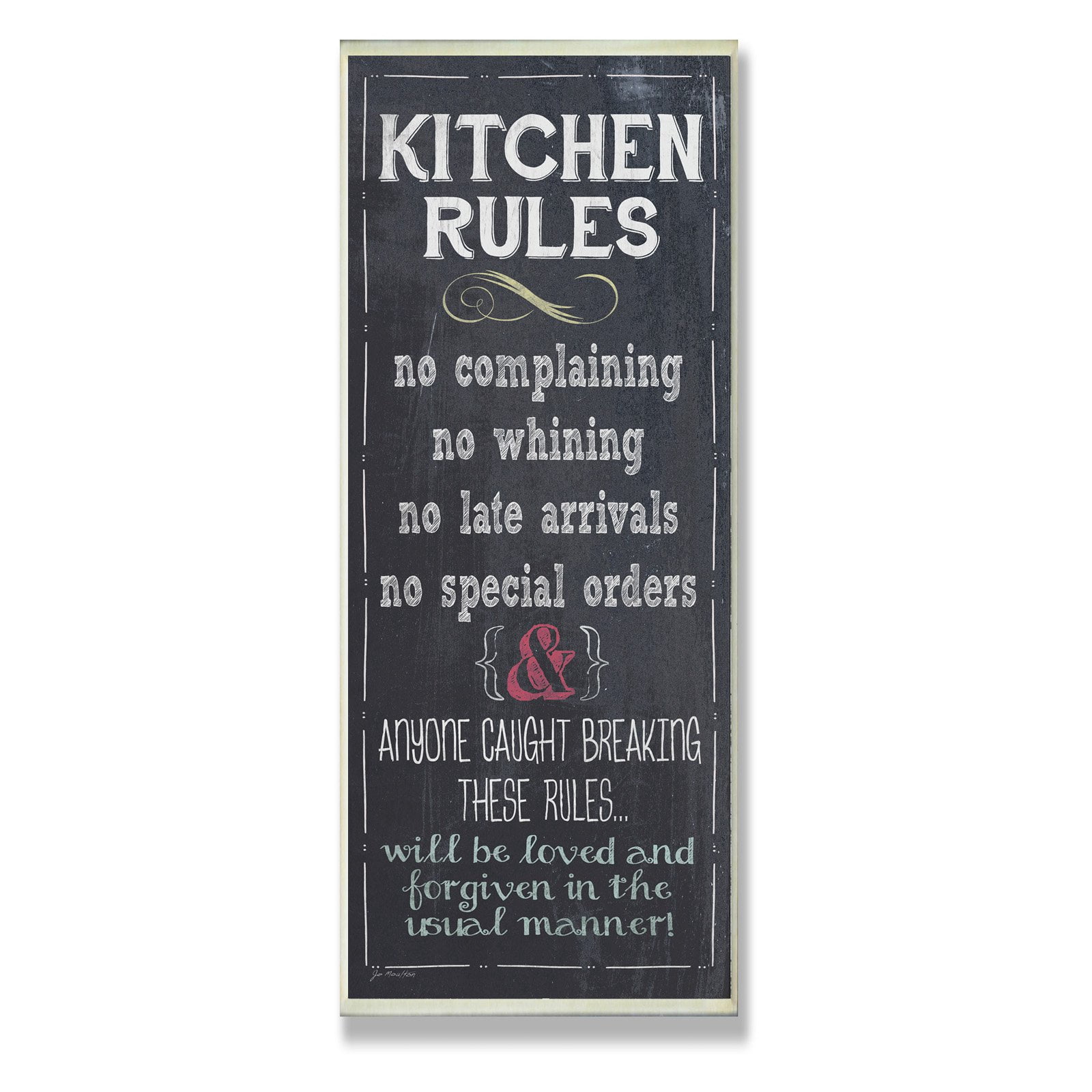 Stupell IndustriesKitchen Rules Chalkboard Look Kitchen Wall Plaqueby Jo Moulton
