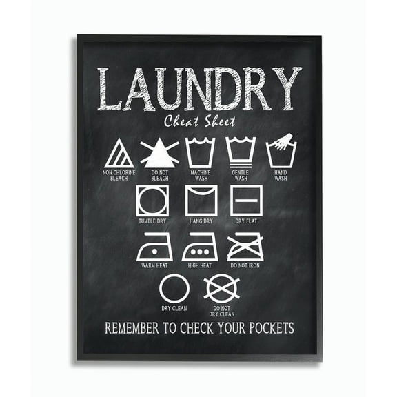 Stupell IndustriesLaundry Cheat SheetFramed Wall Art by Susan Newberry Designs