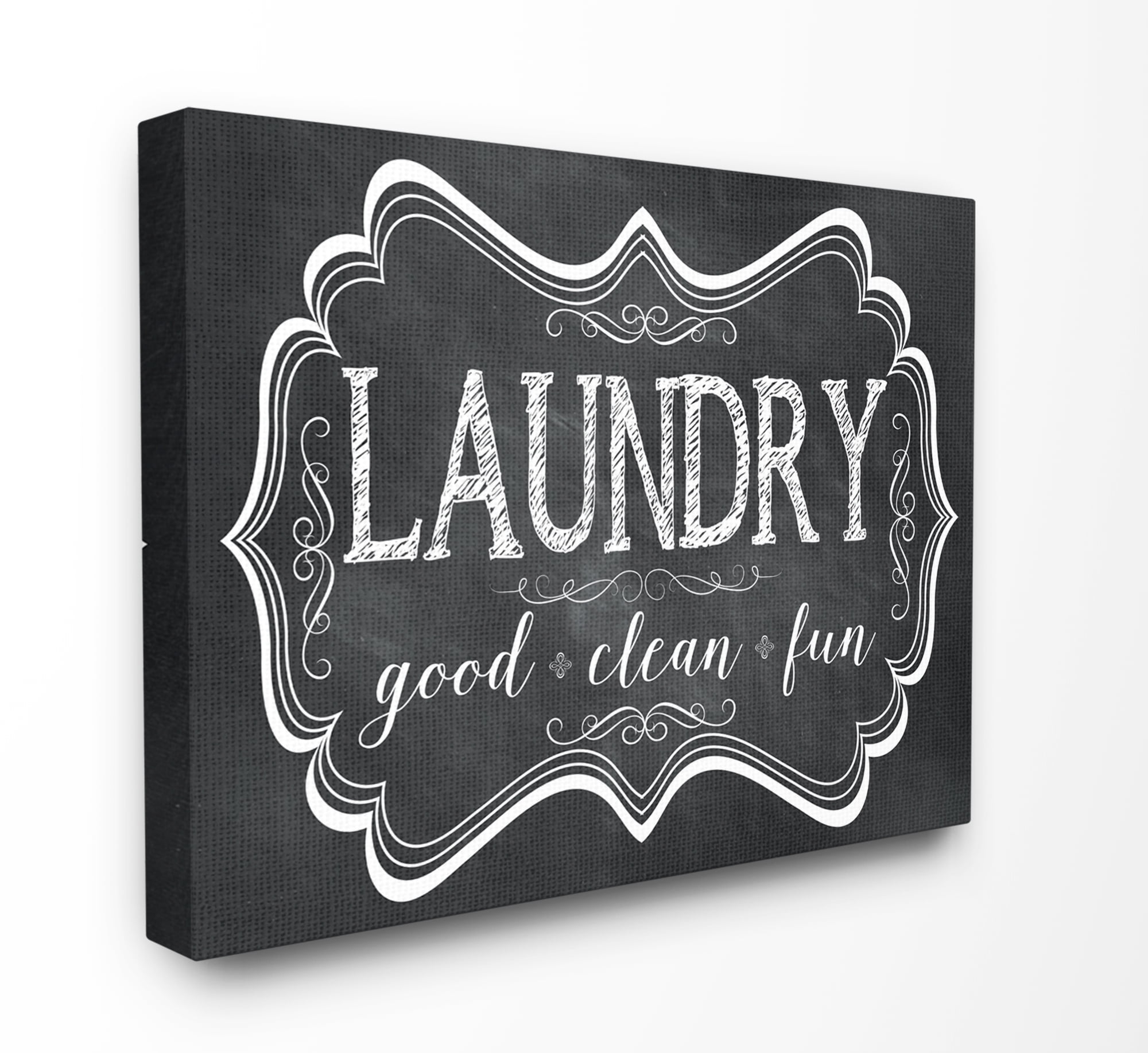 Stupell IndustriesLaundry Good Clean Fun Chalk LookCanvas Wall Art by Susan Newberry Designs
