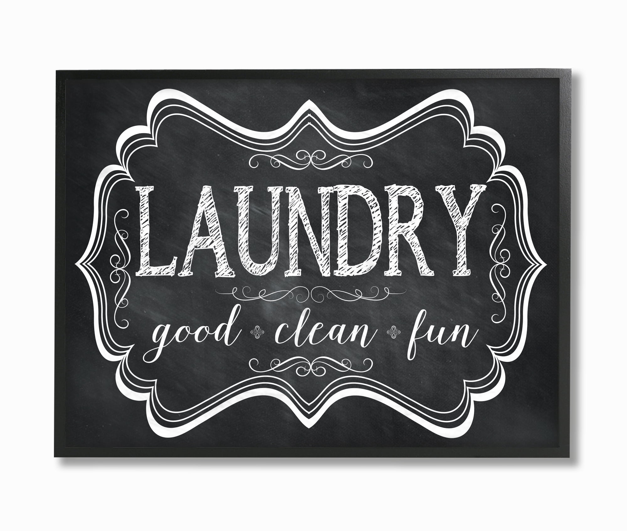 Stupell IndustriesLaundry Good Clean Fun Chalk LookFramed Wall Art by Susan Newberry Designs