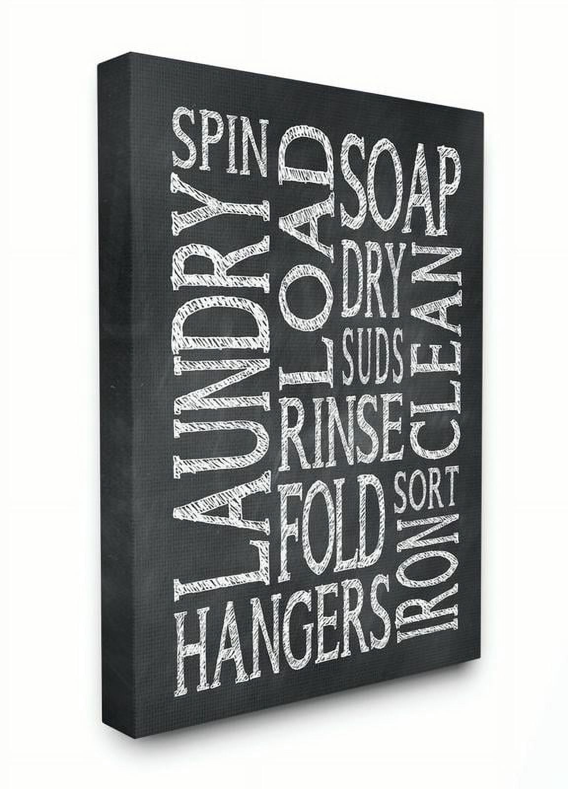Stupell IndustriesLaundry Words Typog Chalk LookCanvas Wall Art by Susan Newberry Designs