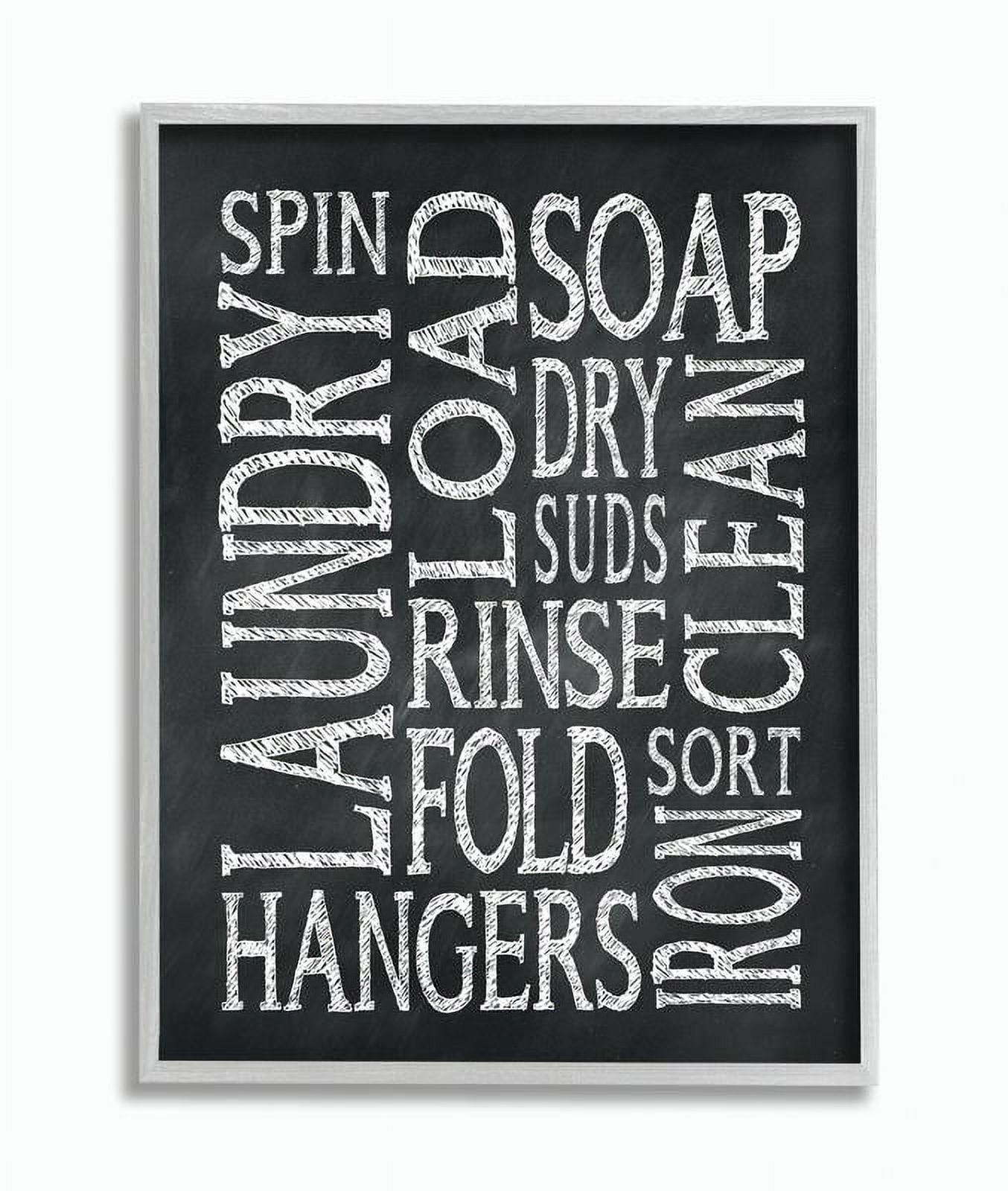 Stupell IndustriesLaundry Words Typog Chalk LookFramed Wall Art by Susan Newberry Designs