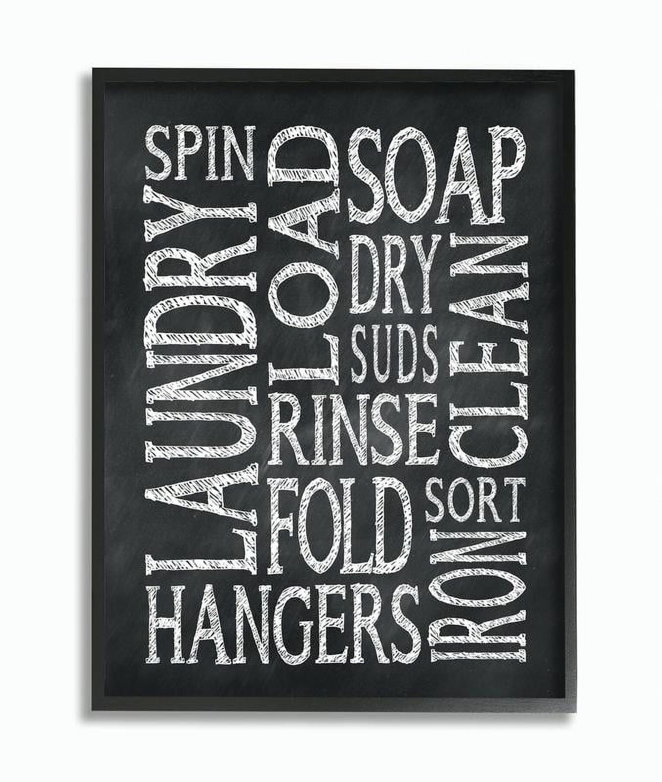 Stupell IndustriesLaundry Words Typog Chalk LookFramed Wall Art by Susan Newberry Designs