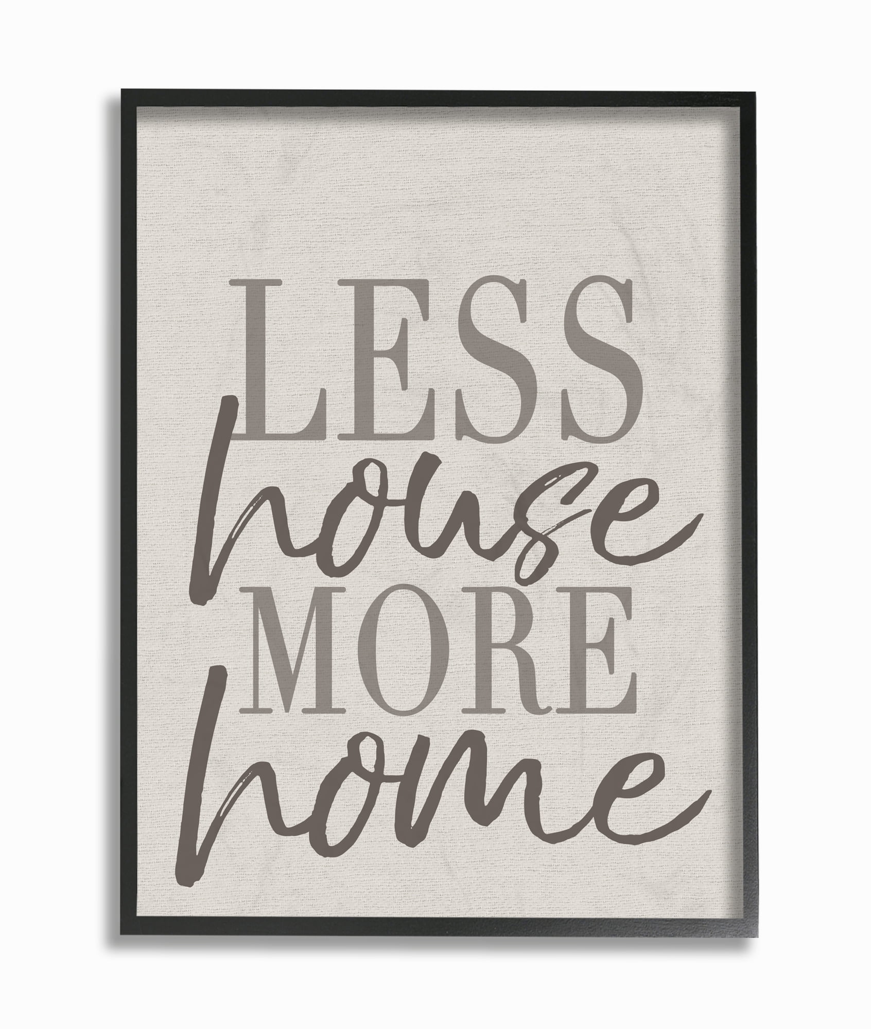 Stupell IndustriesLess House More Home TypographyFramed Wall Art by Daphne Polselli