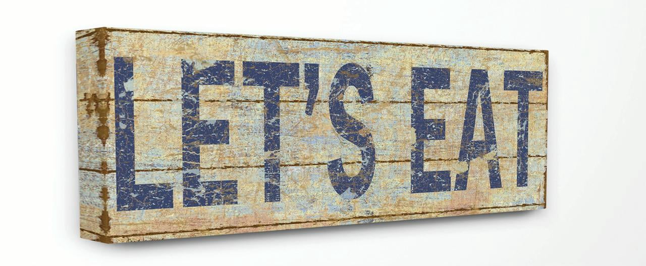 Stupell IndustriesLet's Eat Distressed Kitchen Canvas Wall Art by Marilu Windvand