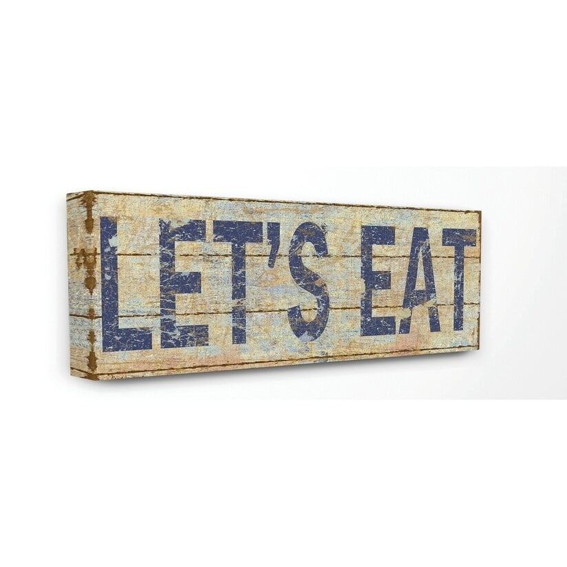 Stupell IndustriesLet's Eat Distressed Kitchen Canvas Wall Art by Marilu Windvand