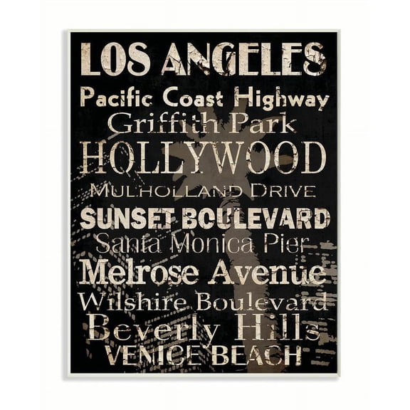 Stupell IndustriesLos Angeles Landmark Typography Wall Plaqueby Gplicensing