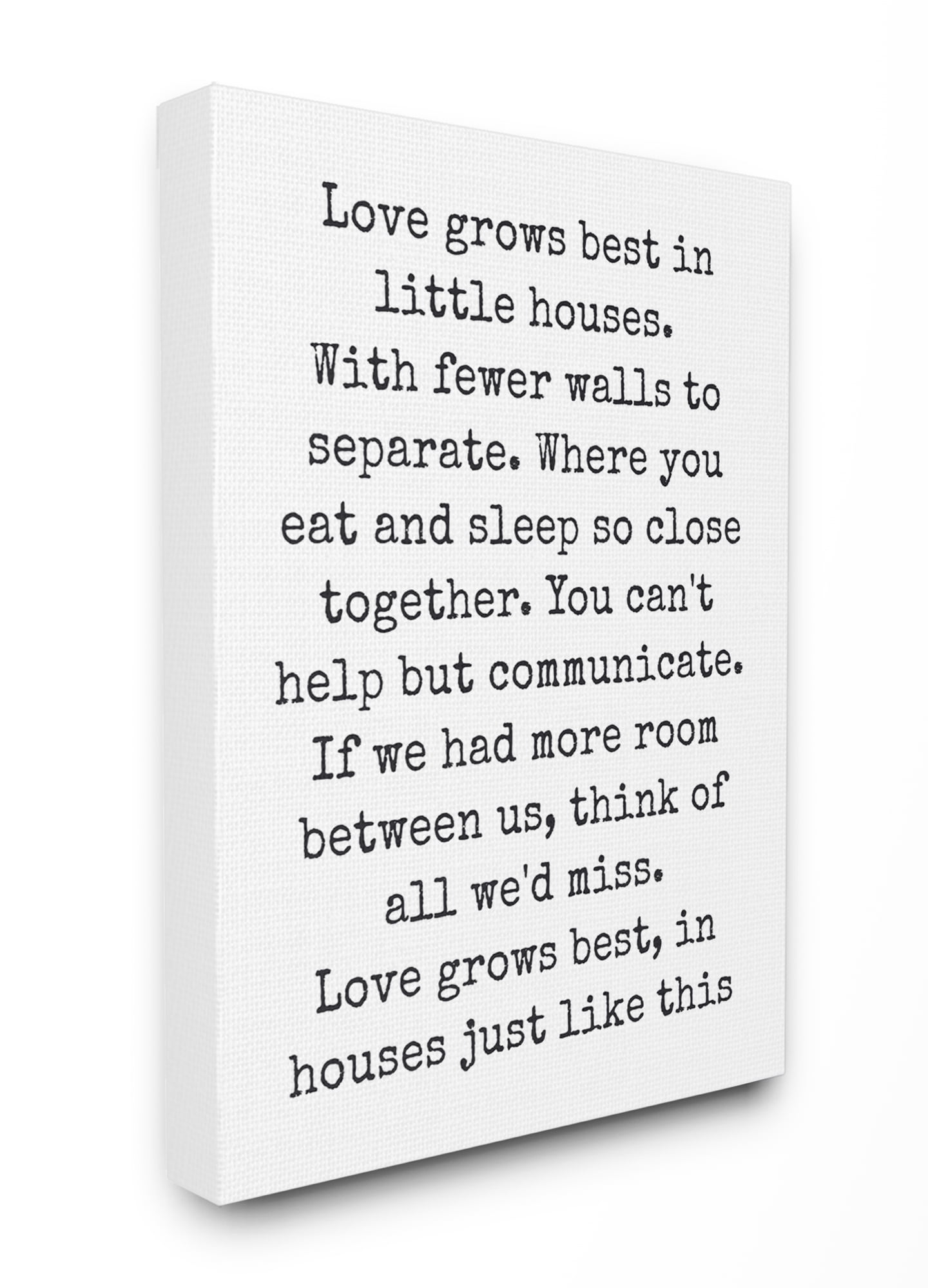Stupell IndustriesLove Grows Best in Little HousesCanvas Wall Art by Daphne Polselli