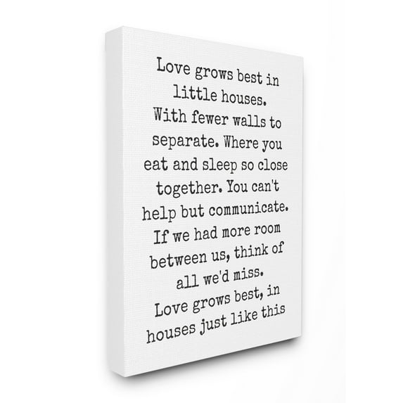 Stupell IndustriesLove Grows Best in Little HousesCanvas Wall Art by Daphne Polselli