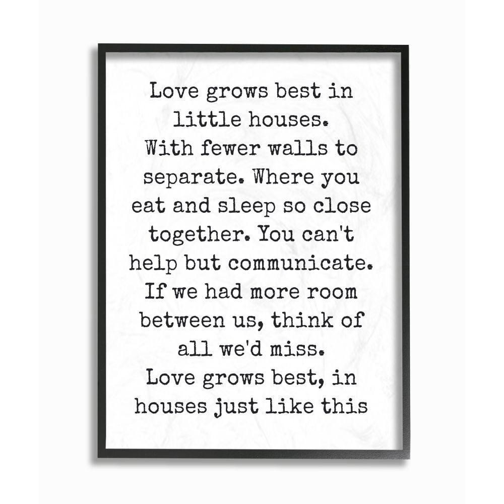Stupell IndustriesLove Grows Best in Little HousesFramed Wall Art by Daphne Polselli