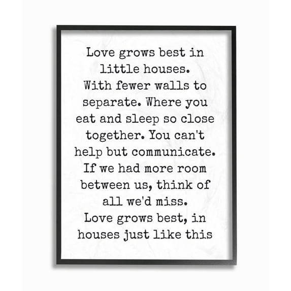 Stupell IndustriesLove Grows Best in Little HousesFramed Wall Art by Daphne Polselli
