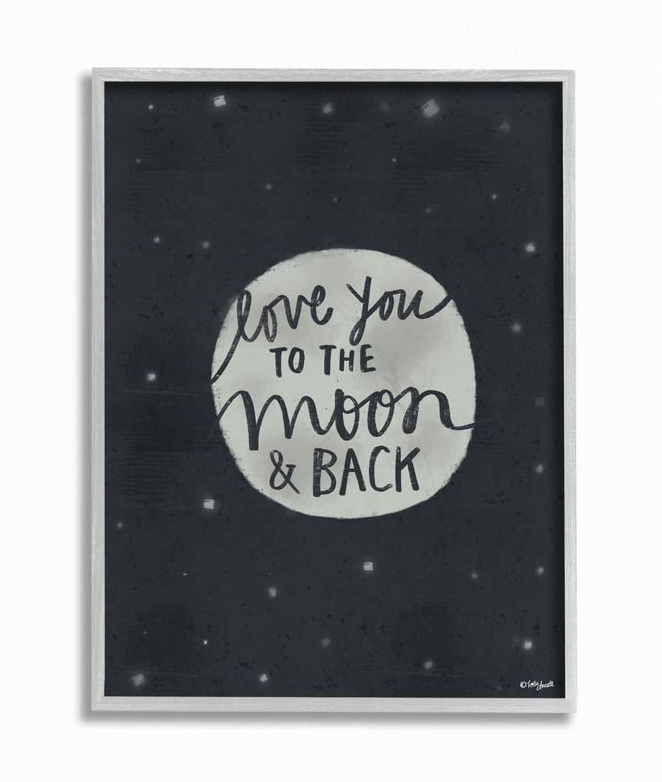 Stupell IndustriesLove You Moon TypographyFramed Wall Art by Katie Doucette
