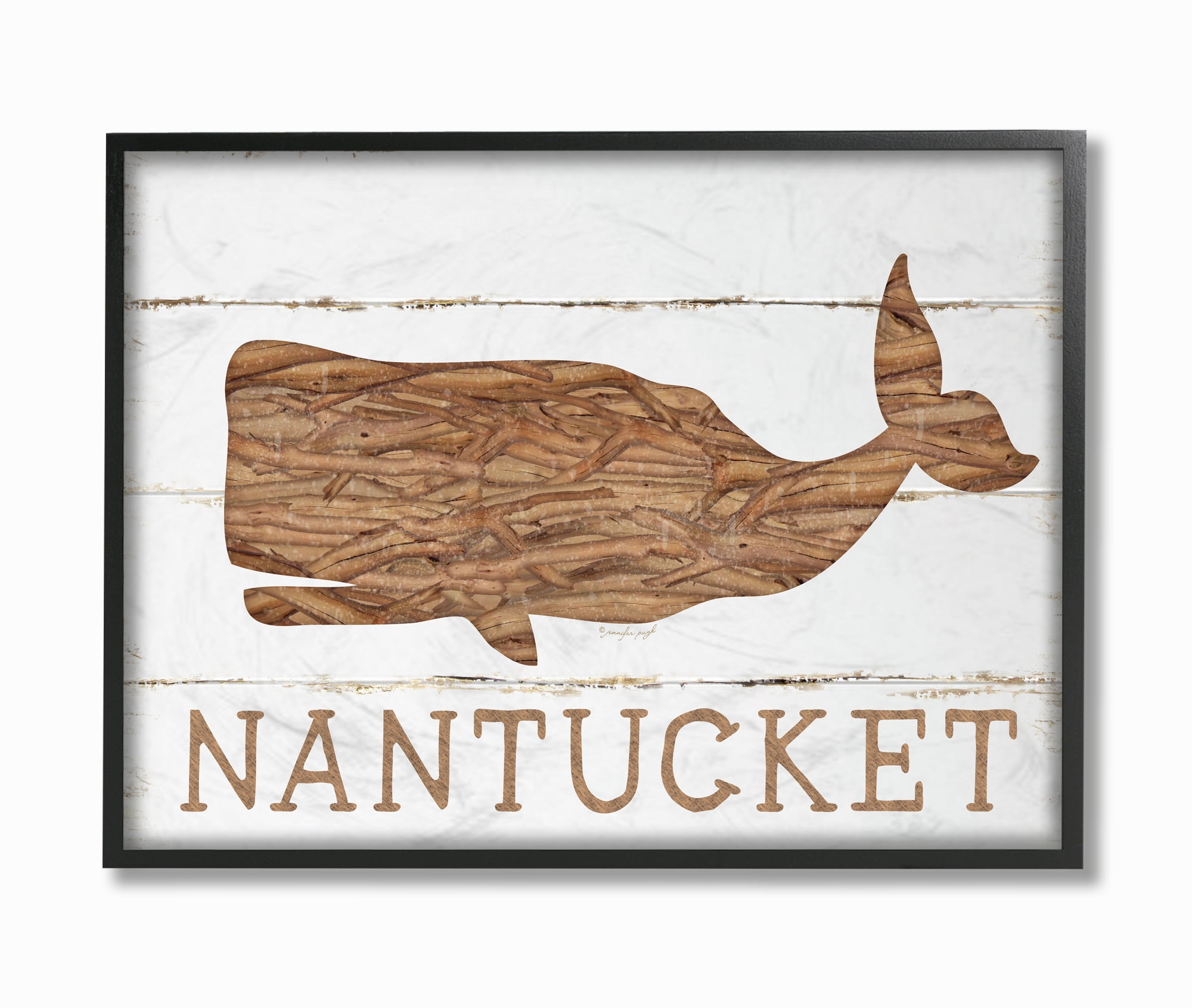 Stupell IndustriesNantucket WhaleFramed Wall Art by Jennifer Pugh