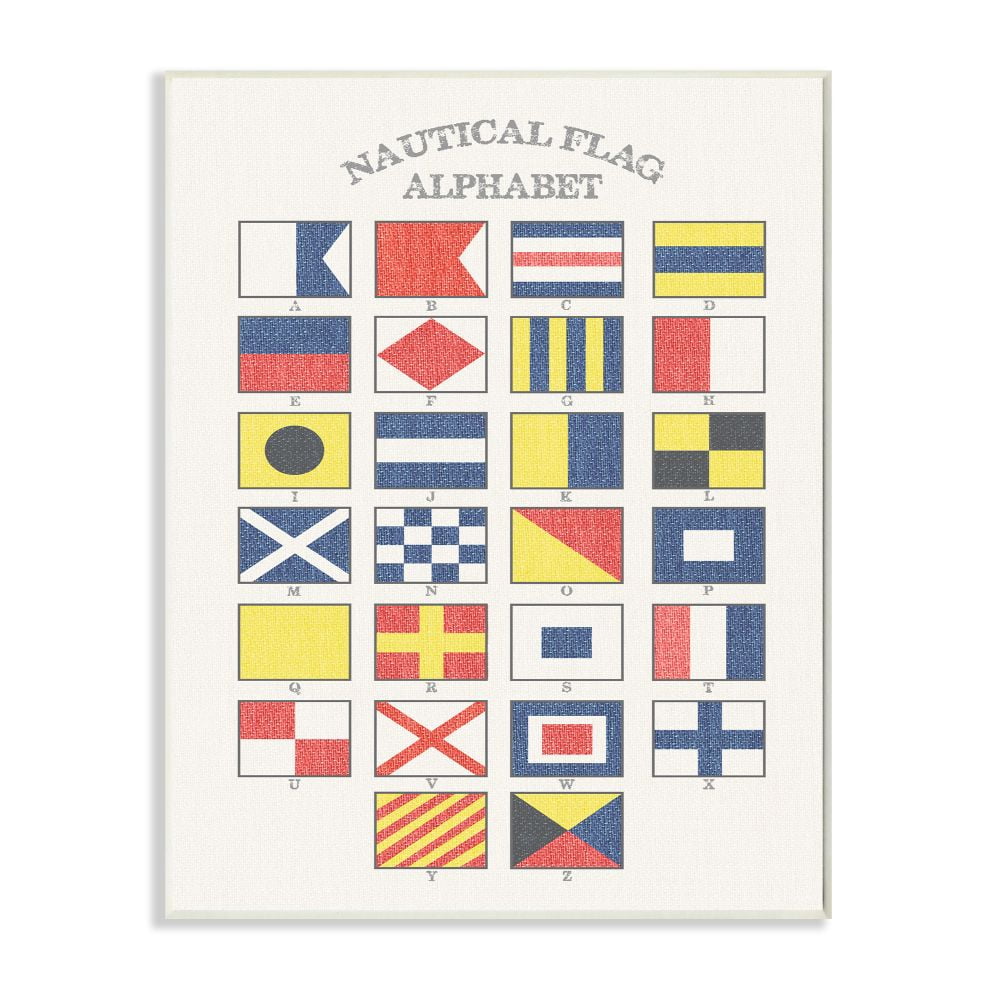 Stupell IndustriesNautical Flag AlphabetWall Plaqueby Daphne Polselli