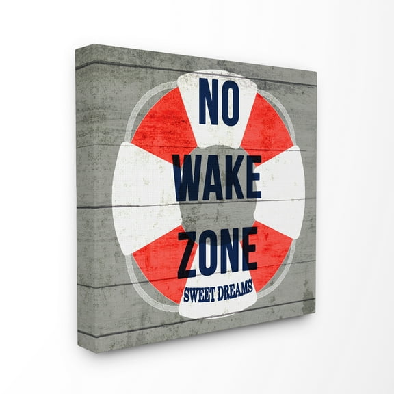 Stupell IndustriesNo Wake Zone Life RaftCanvas Wall Art by Daphne Polselli
