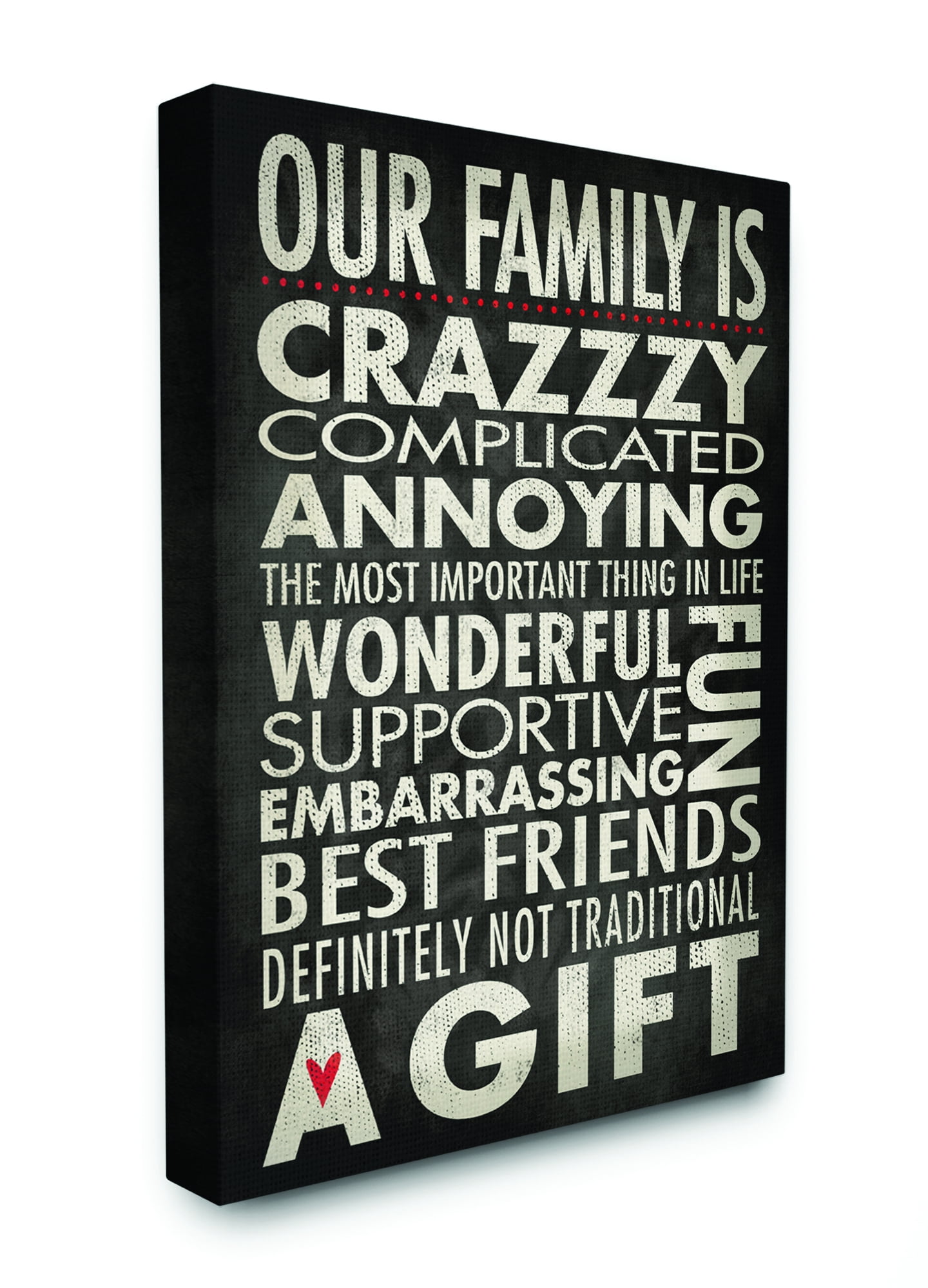 Stupell IndustriesOur Family is Crazzzy Framed Giclee Texturized ArtCanvas Wall Art by Stephanie Workman Marrott