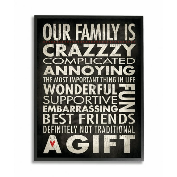 Stupell IndustriesOur Family is Crazzzy Framed Giclee Texturized ArtFramed Wall Art by Stephanie Workman Marrott
