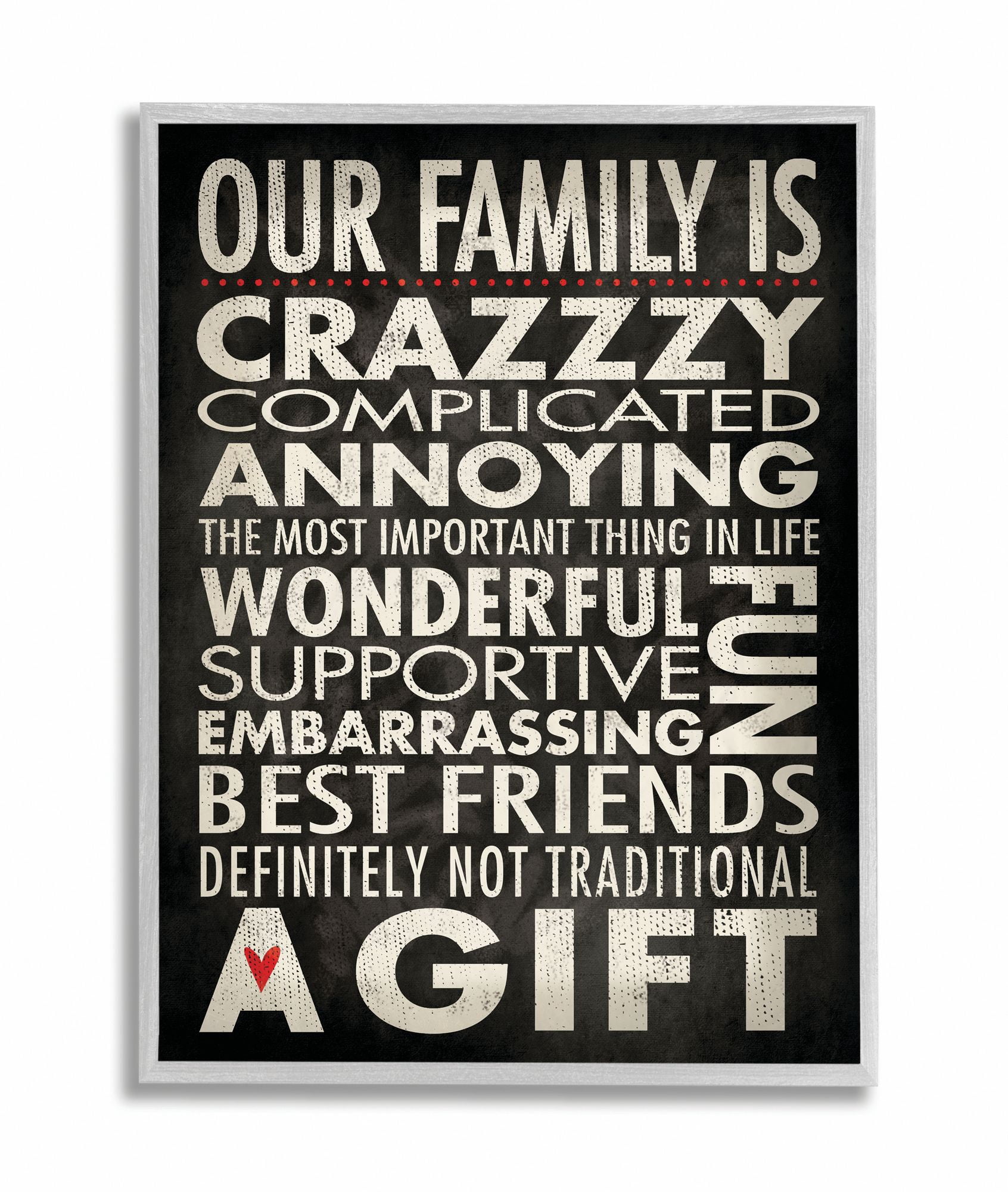 Stupell IndustriesOur Family is Crazzzy Framed Giclee Texturized ArtFramed Wall Art by Stephanie Workman Marrott