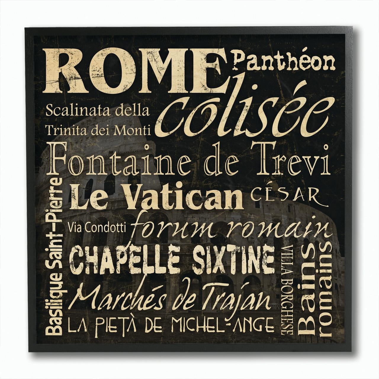 Stupell IndustriesRome Landmarks Framed Wall Art by Carole Stevens