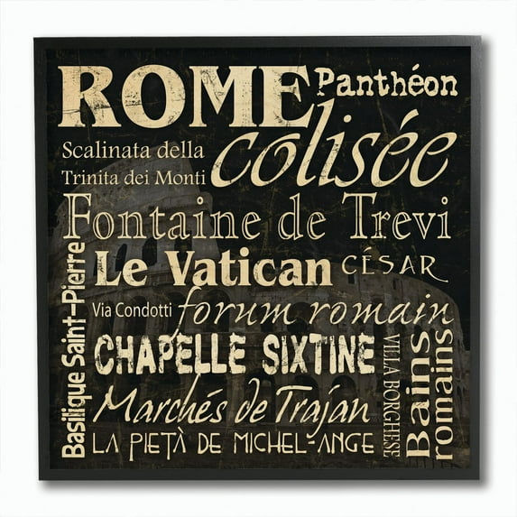 Stupell IndustriesRome Landmarks Framed Wall Art by Carole Stevens