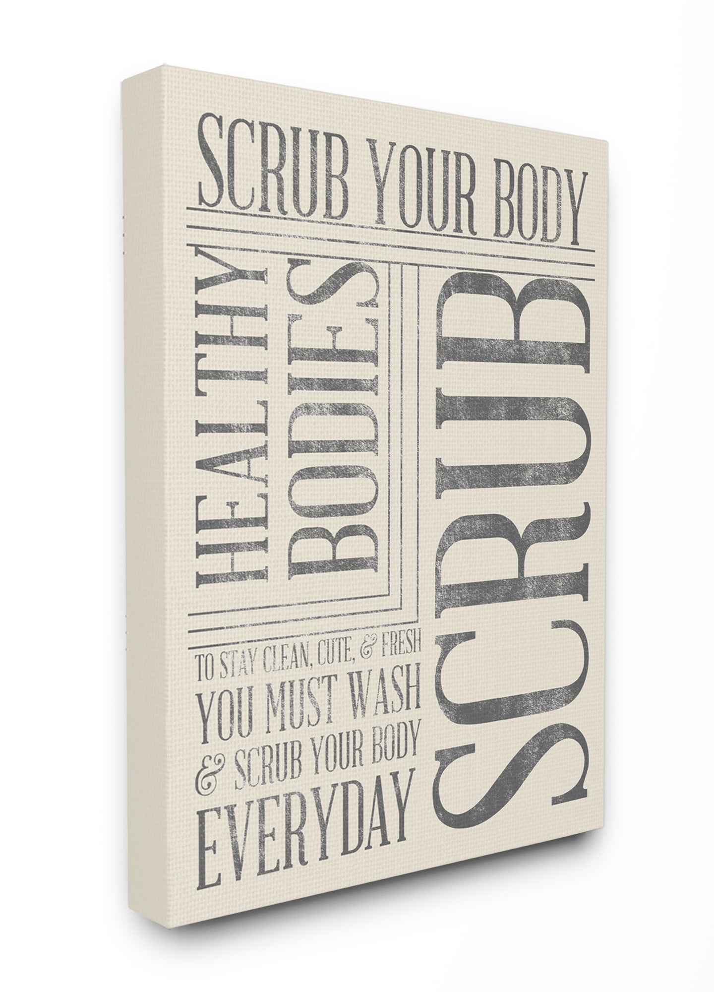 Stupell IndustriesScrub Your Body Typography Bathroom Canvas Wall Art by Sd Graphics Studio