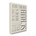 thumbnail image 1 of Stupell IndustriesScrub Your Body Typography Bathroom Canvas Wall Art by Sd Graphics Studio, 1 of 5