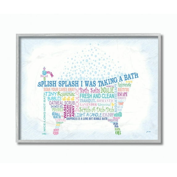 Stupell IndustriesSplish Splash Typography BathroomFramed Wall Art by Janet White