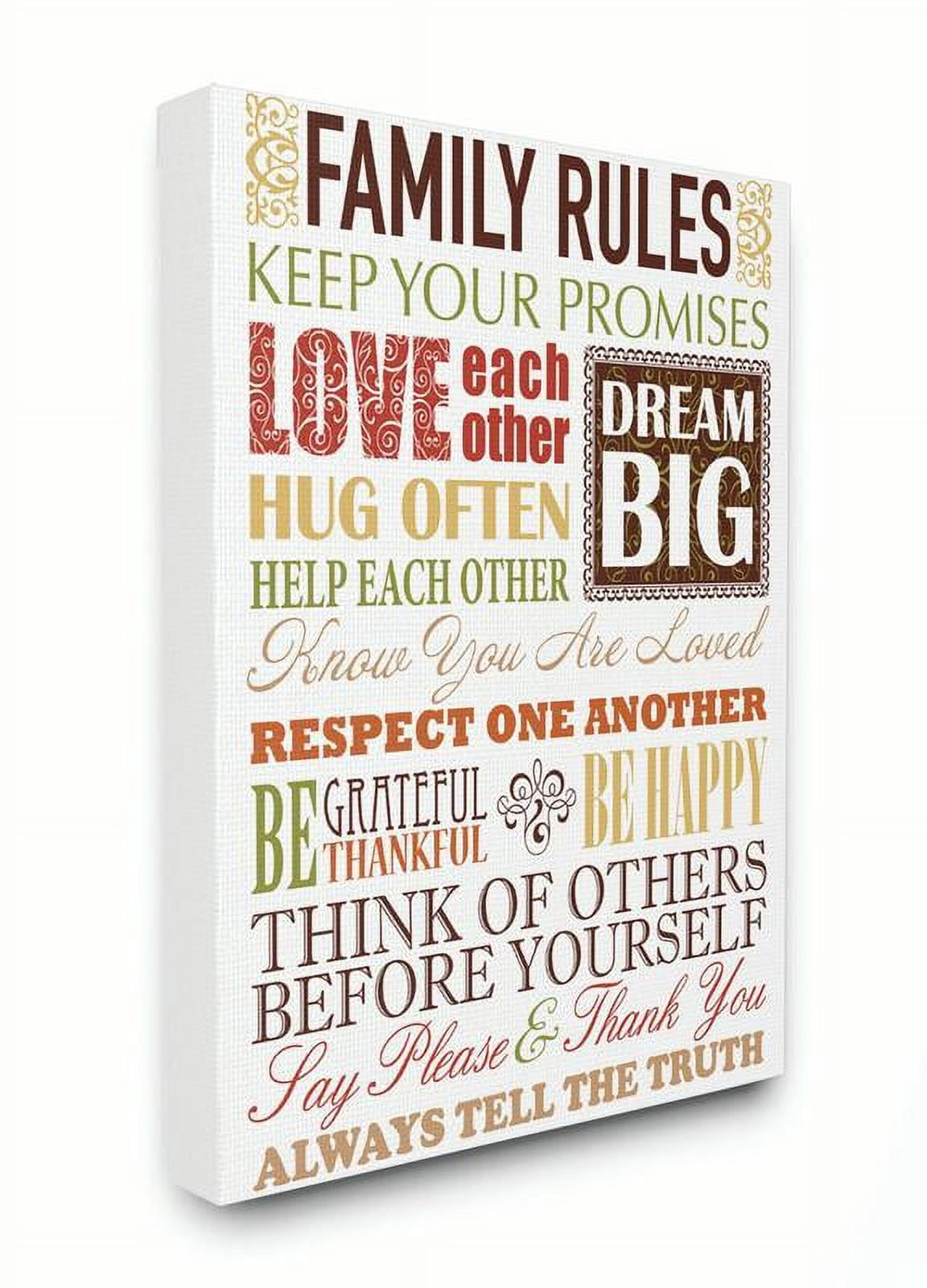 Stupell IndustriesStupell Industries Family Rules Autumn Colors Wall ArtCanvas Wall Art by Irina Urteaga