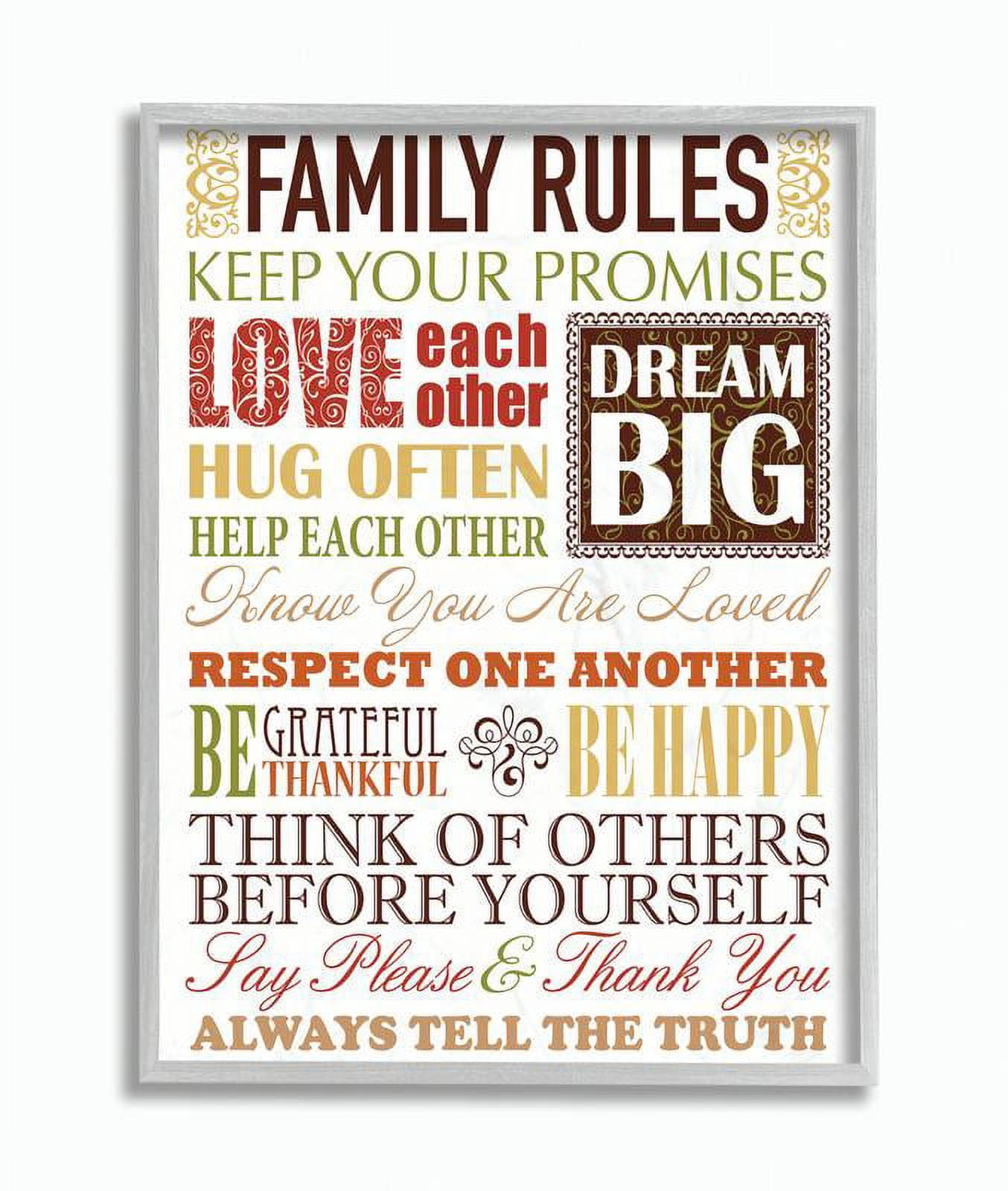 Stupell IndustriesStupell Industries Family Rules Autumn Colors Wall ArtFramed Wall Art by Irina Urteaga