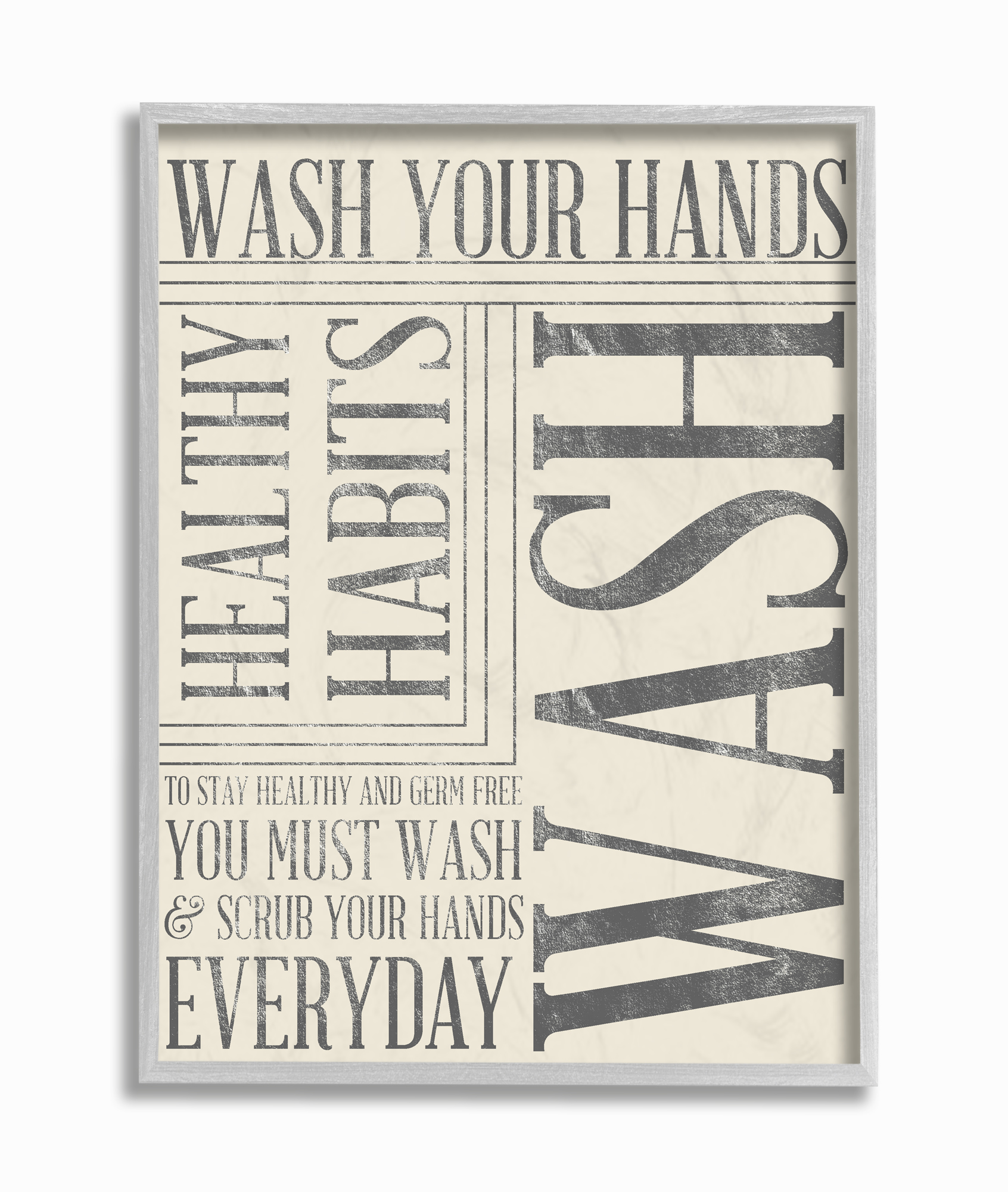 Stupell IndustriesStupell Industries Wash Your Hands Typography Bathroom Wall ArtFramed Wall Art by Sd Graphics Studio