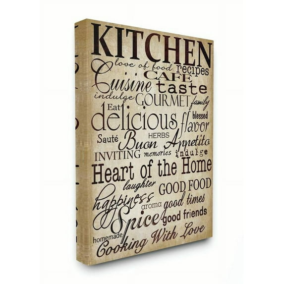 Stupell IndustriesStupell Industries Words In The Kitchen Off White Wall ArtCanvas Wall Art by Gplicensing