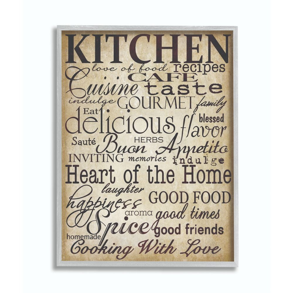 Stupell IndustriesStupell Industries Words In The Kitchen Off White Wall ArtFramed Wall Art by Gplicensing