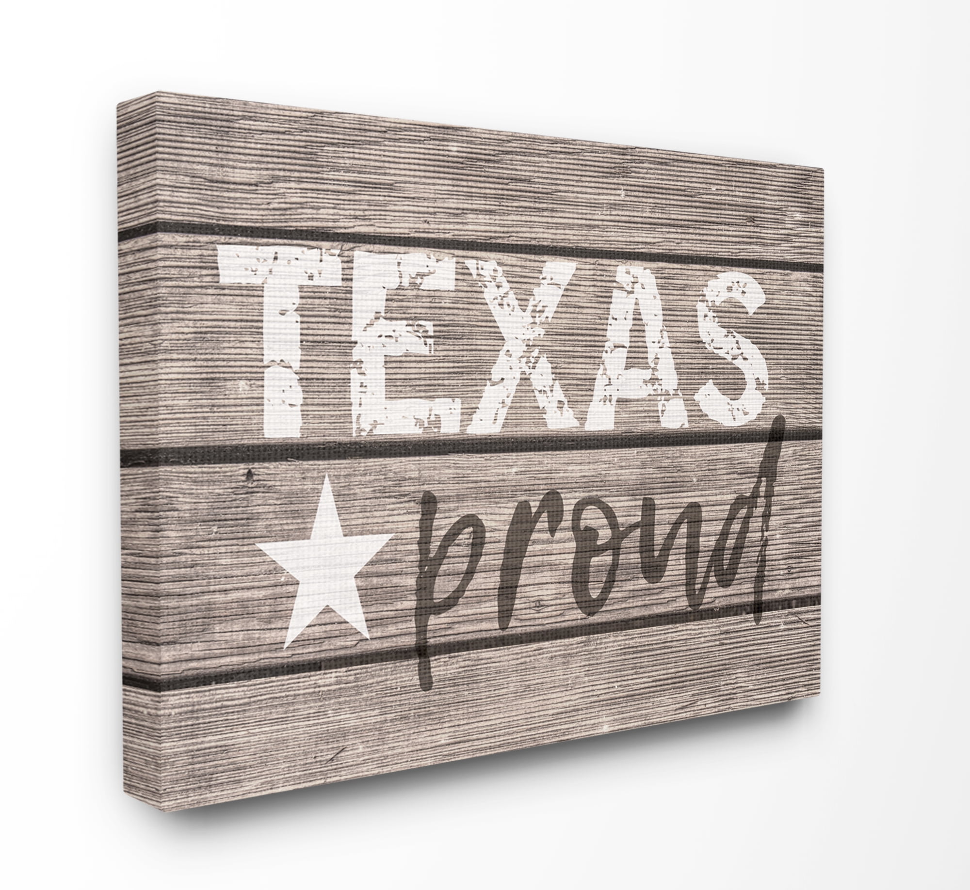 Stupell IndustriesTexas Proud Typography Lone StarCanvas Wall Art by Daphne Polselli
