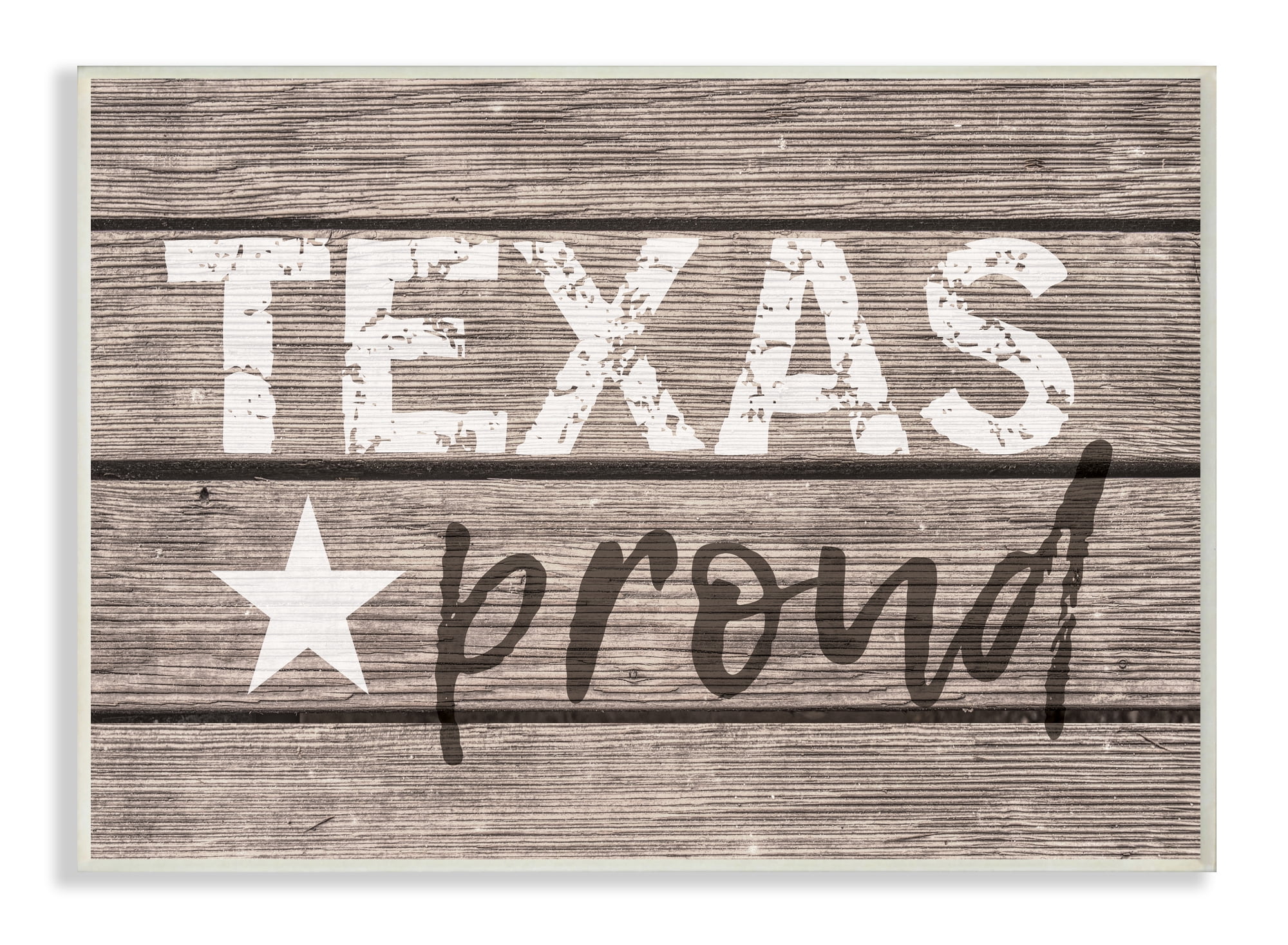 Stupell IndustriesTexas Proud Typography Lone StarWall Plaqueby Daphne Polselli