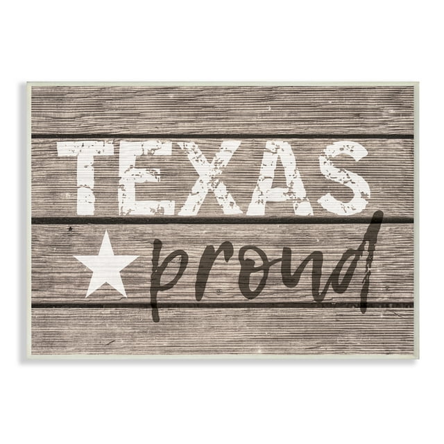 Stupell IndustriesTexas Proud Typography Lone StarWall Plaqueby Daphne Polselli