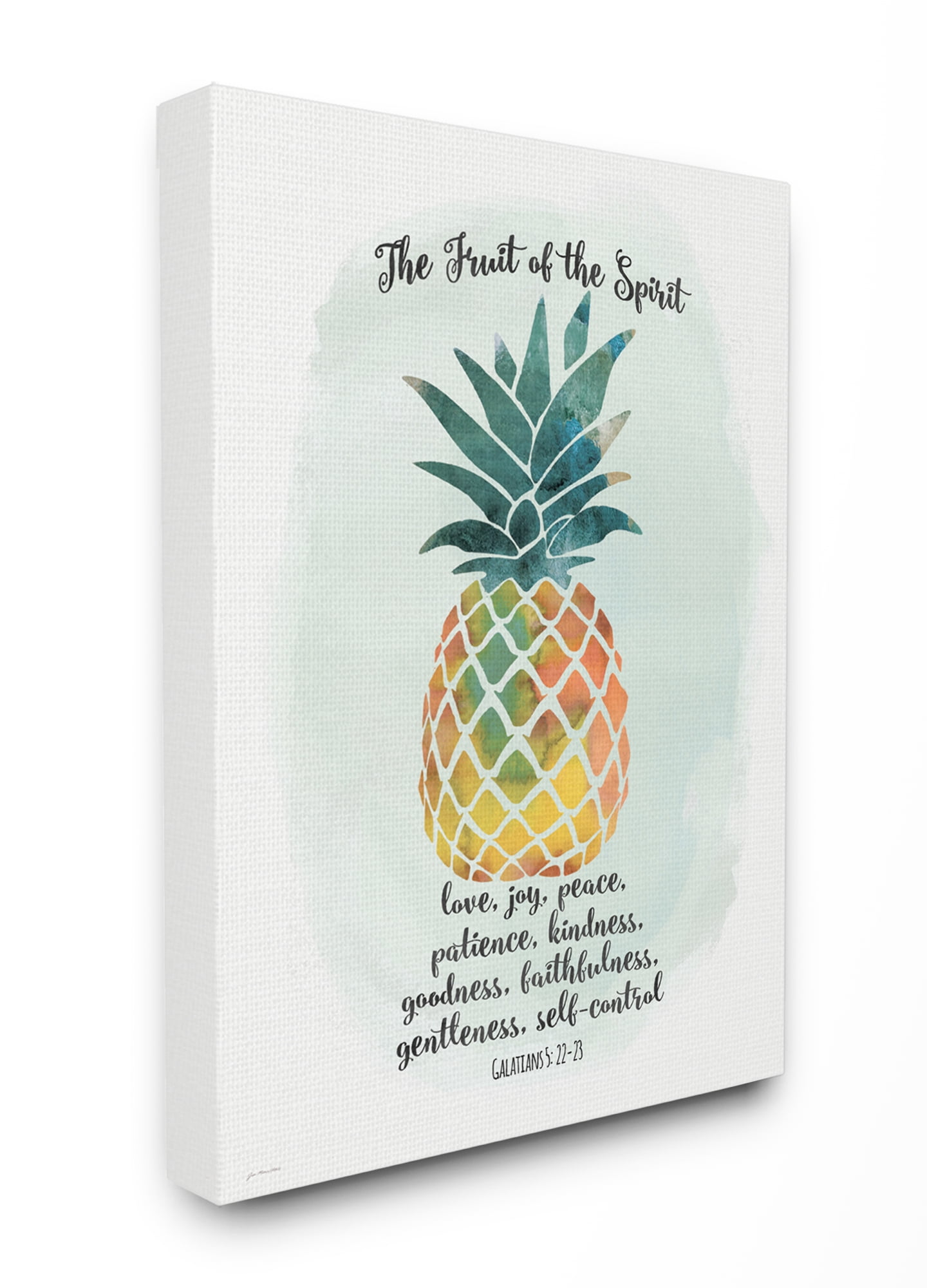 Stupell IndustriesThe Fruit of the Spirit Multicolored PineappleCanvas Wall Art by Jo Moulton