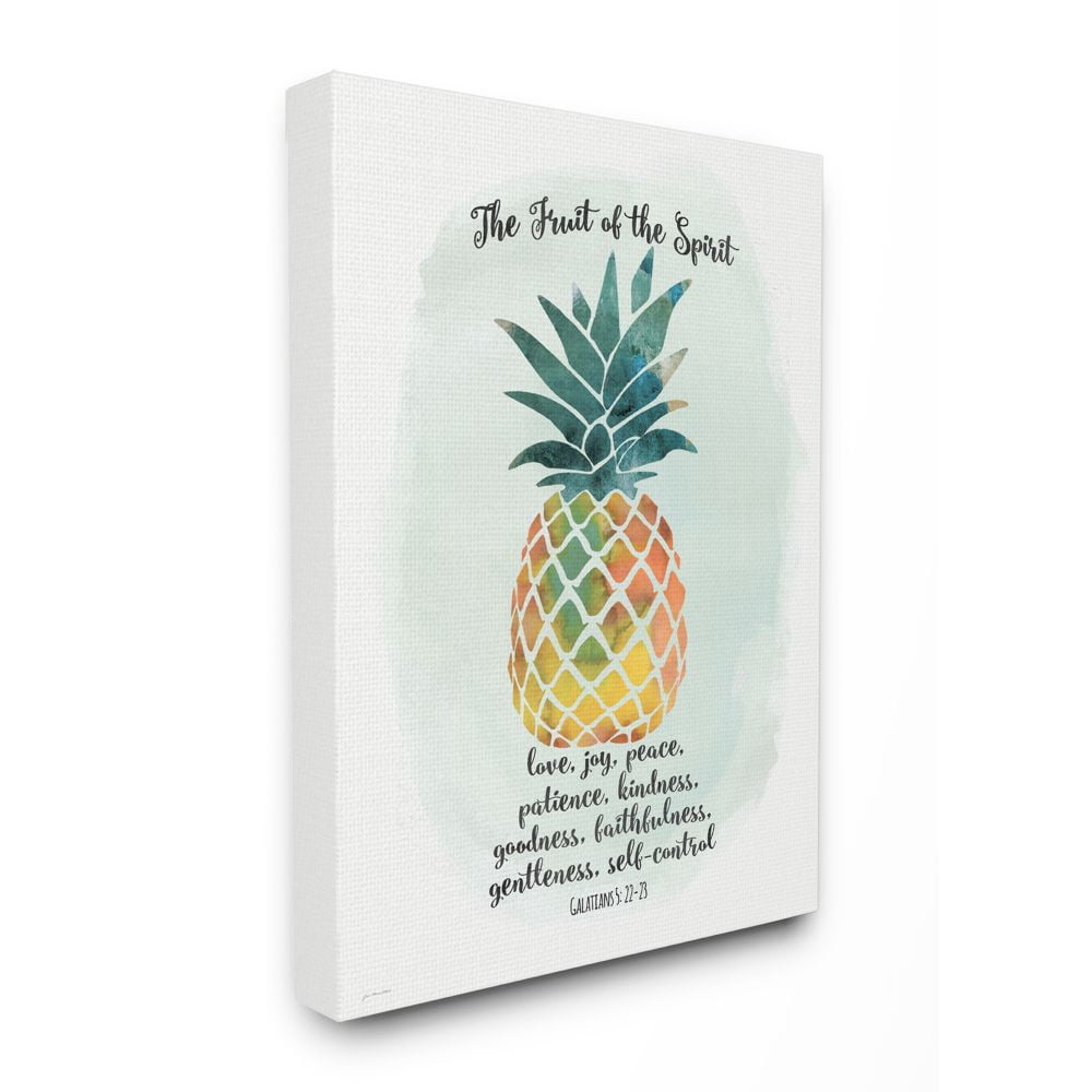 Stupell IndustriesThe Fruit of the Spirit Multicolored PineappleCanvas Wall Art by Jo Moulton