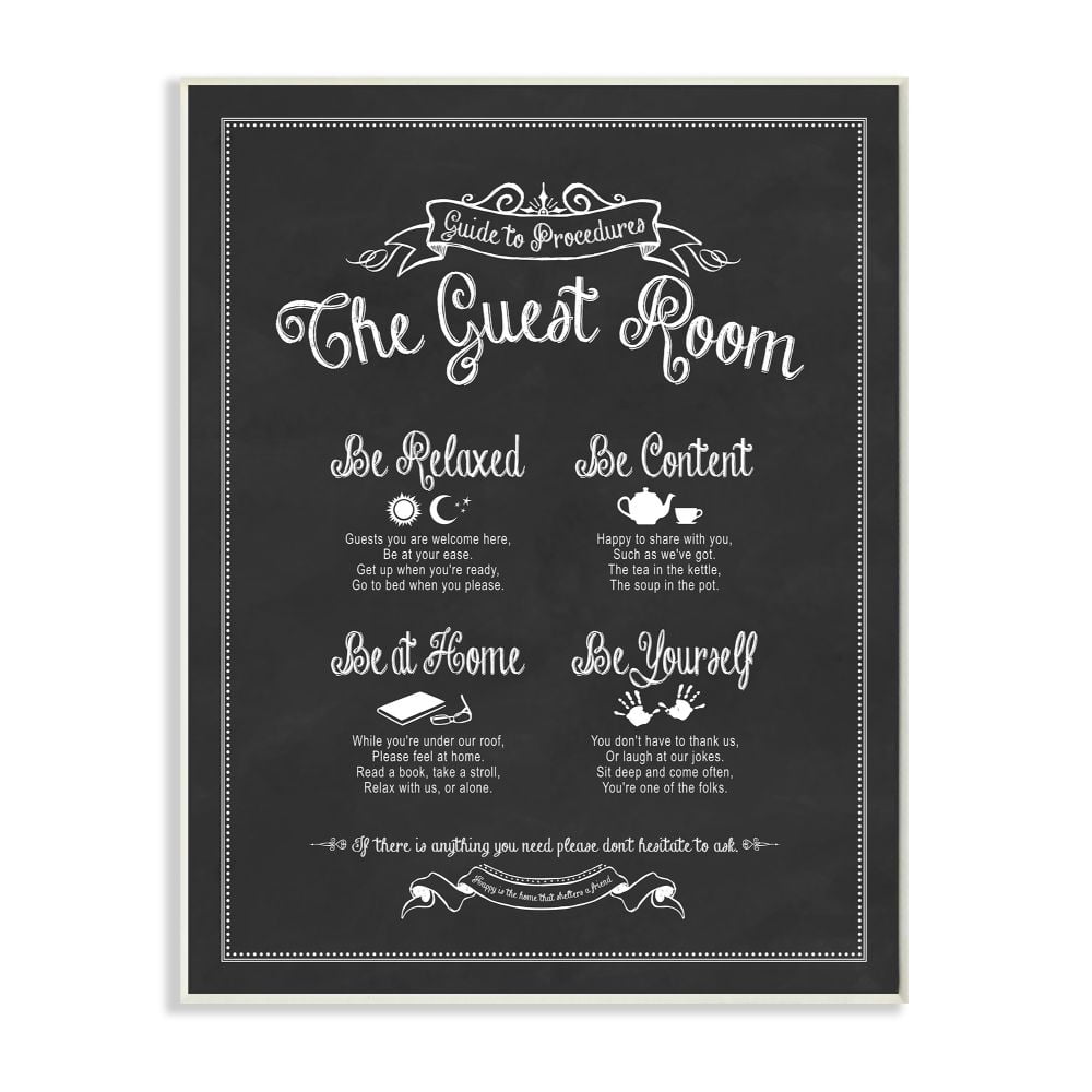 Stupell IndustriesThe Guest Room GuideWall Plaqueby Lettered and Lined