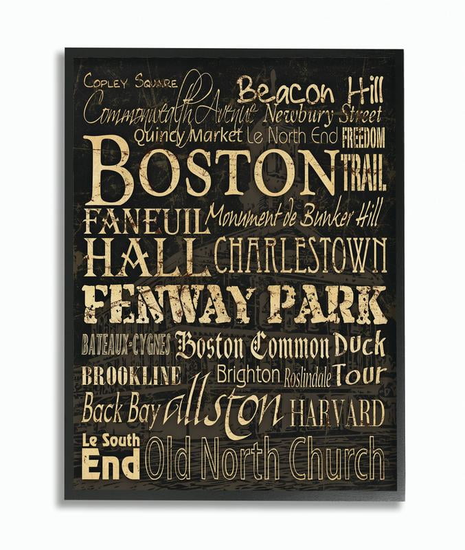 Stupell IndustriesThe Stupell Home Decor Boston Words And Cities TypographyFramed Wall Art by Carole Stevens
