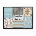 thumbnail image 1 of Stupell IndustriesThe Stupell Home Decor Collection Fleur de Lis Powder Room Blue, Brown and Beige BathroomFramed Wall Art by Bonnie Wrublesky, 1 of 6