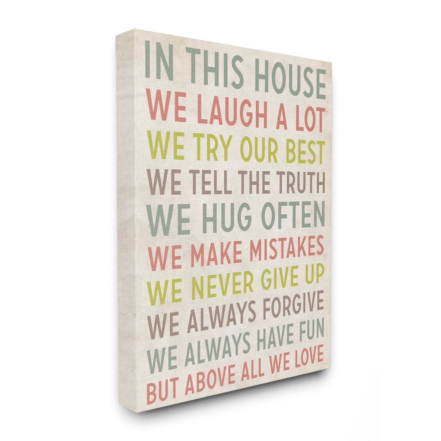 Stupell IndustriesThe Stupell Home Decor In This House We Inspirational ArtCanvas Wall Art by Louise Carey