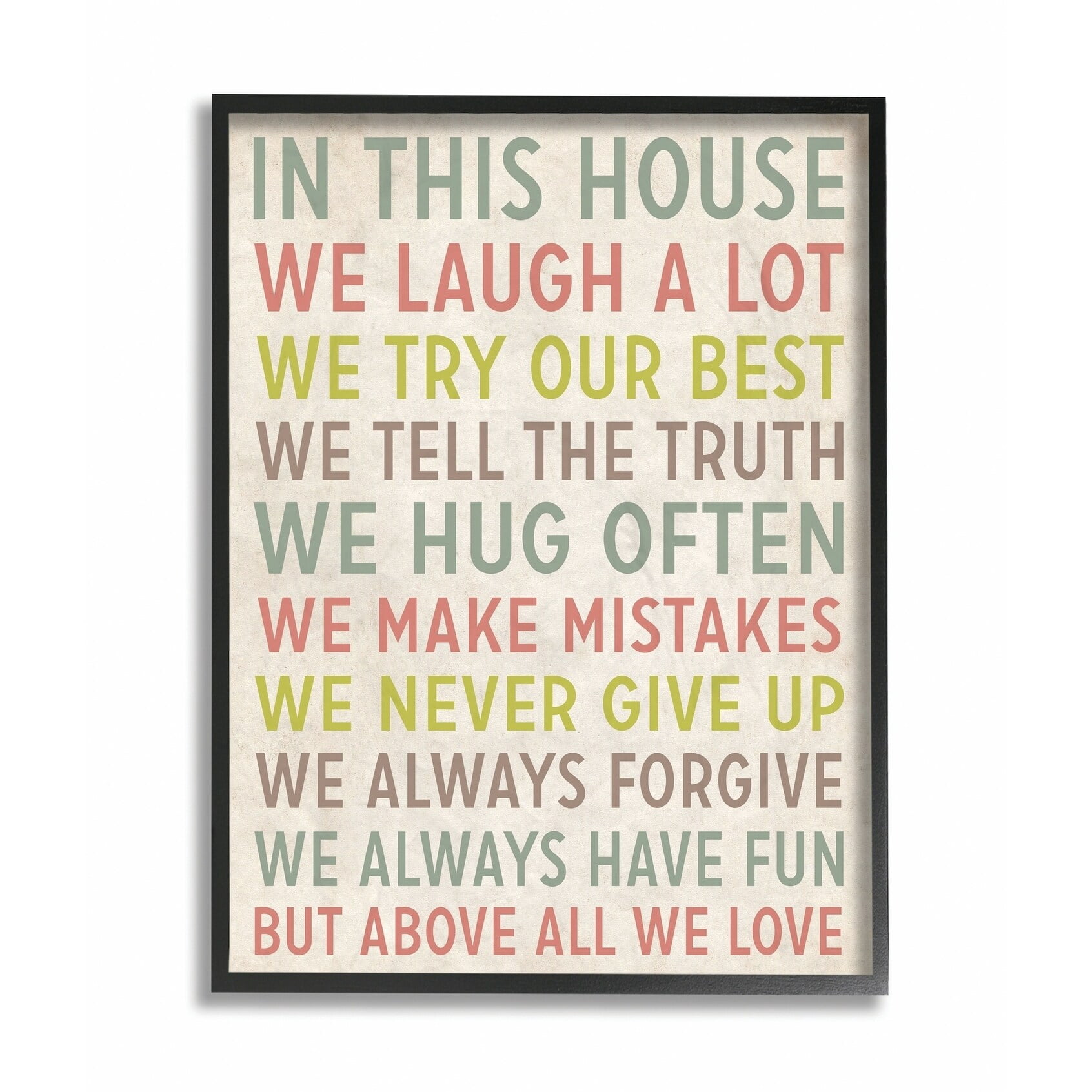 Stupell IndustriesThe Stupell Home Decor In This House We Inspirational ArtFramed Wall Art by Louise Carey