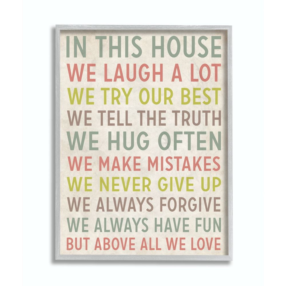 Stupell IndustriesThe Stupell Home Decor In This House We Inspirational ArtFramed Wall Art by Louise Carey