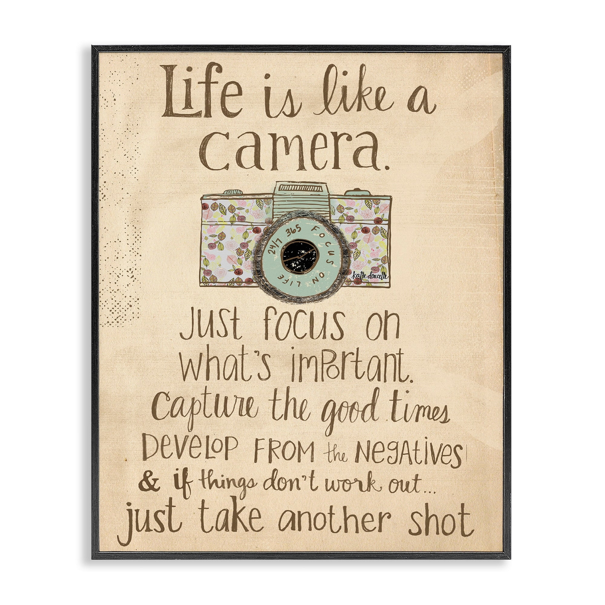 Stupell IndustriesThe Stupell Home Decor Life Is Like A Camera InspirationalFramed Wall Art by Katie Doucette