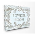 thumbnail image 1 of Stupell IndustriesThe Stupell Home Decor Powder Room Aqua And Gold Lattice BathroomCanvas Wall Art by Jane Keltner, 1 of 5