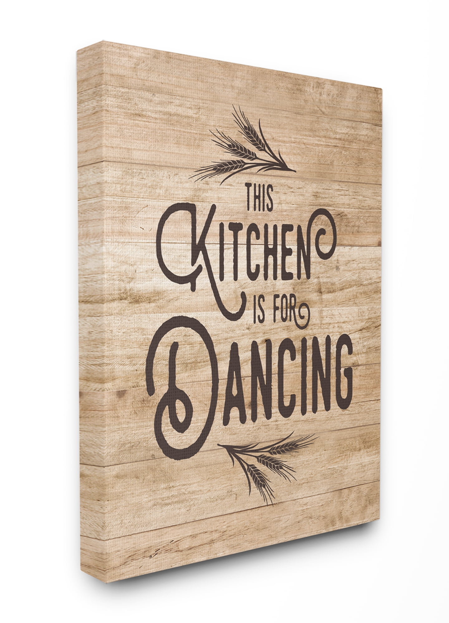 Stupell IndustriesThis Kitchen Is For Dancing Distressed Wood TypographyCanvas Wall Art by Lettered and Lined