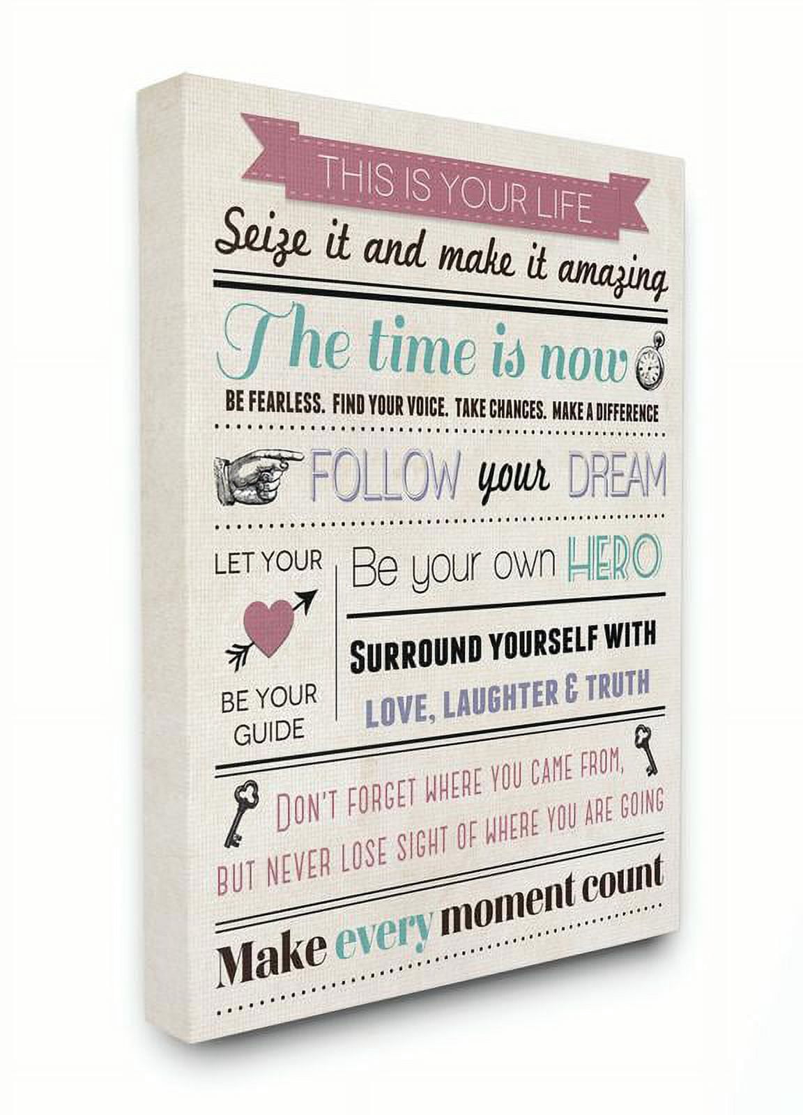 Stupell IndustriesThis is Your Life Infographic Style Inspirational ArtCanvas Wall Art by Louise Carey