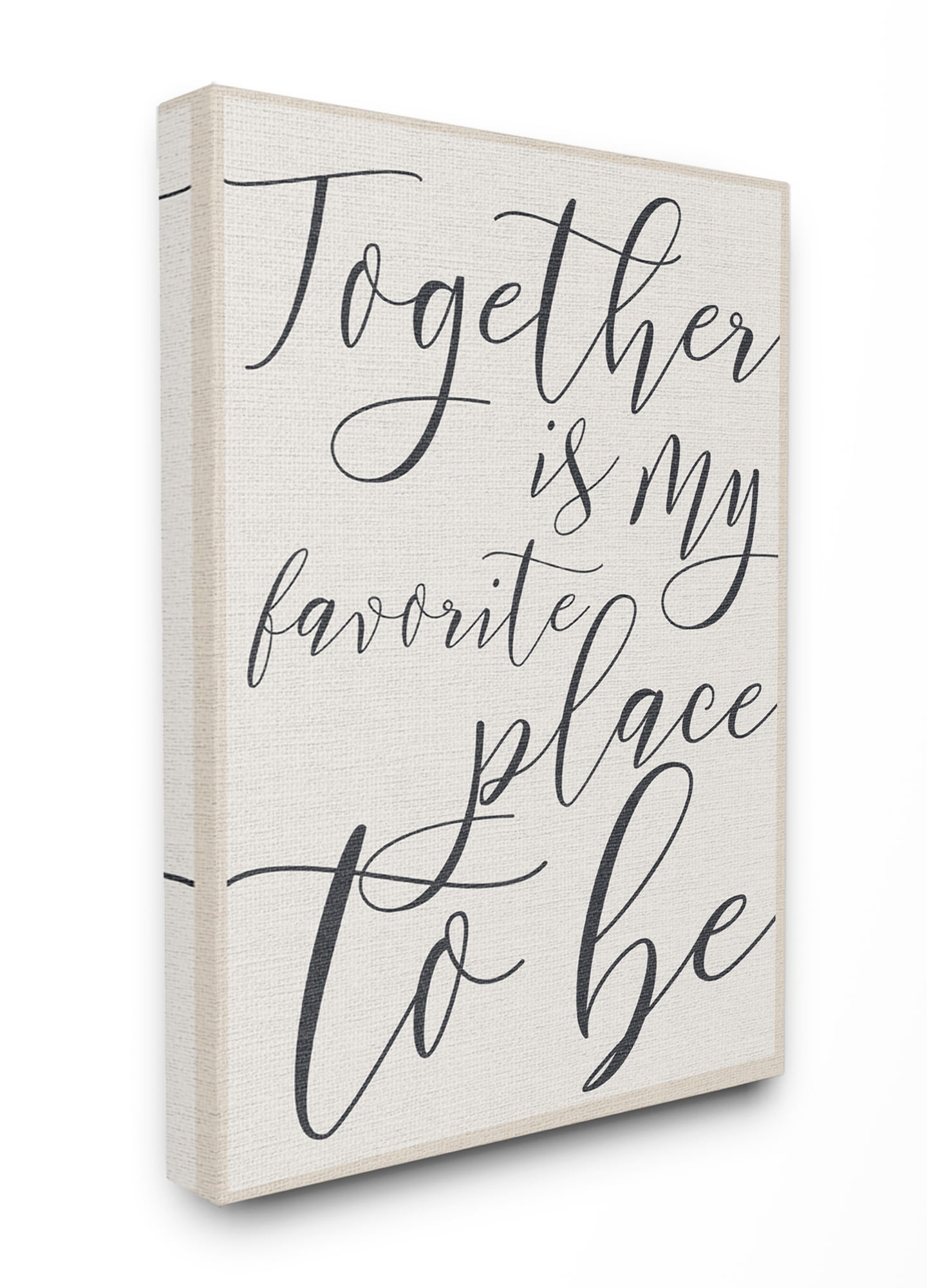 Stupell IndustriesTogether - My Favorite Place To BeCanvas Wall Art by Daphne Polselli